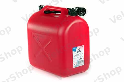 Канистра пластиковая HDPE для топлива 20 л с прозрачной мерной полосой и лейкой + воздушный клапан — фото 1