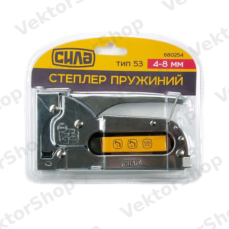 Степлер пружинний для скоби 4-8мм стальной корпус — фото 1