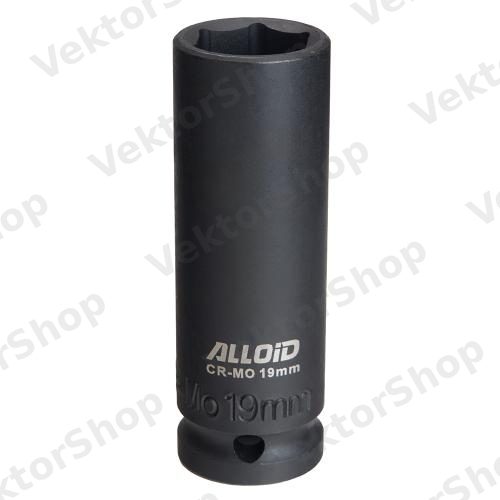 Торцева головка ударна глибока 1/2"DR, 19 мм. Alloid. GUG-51119