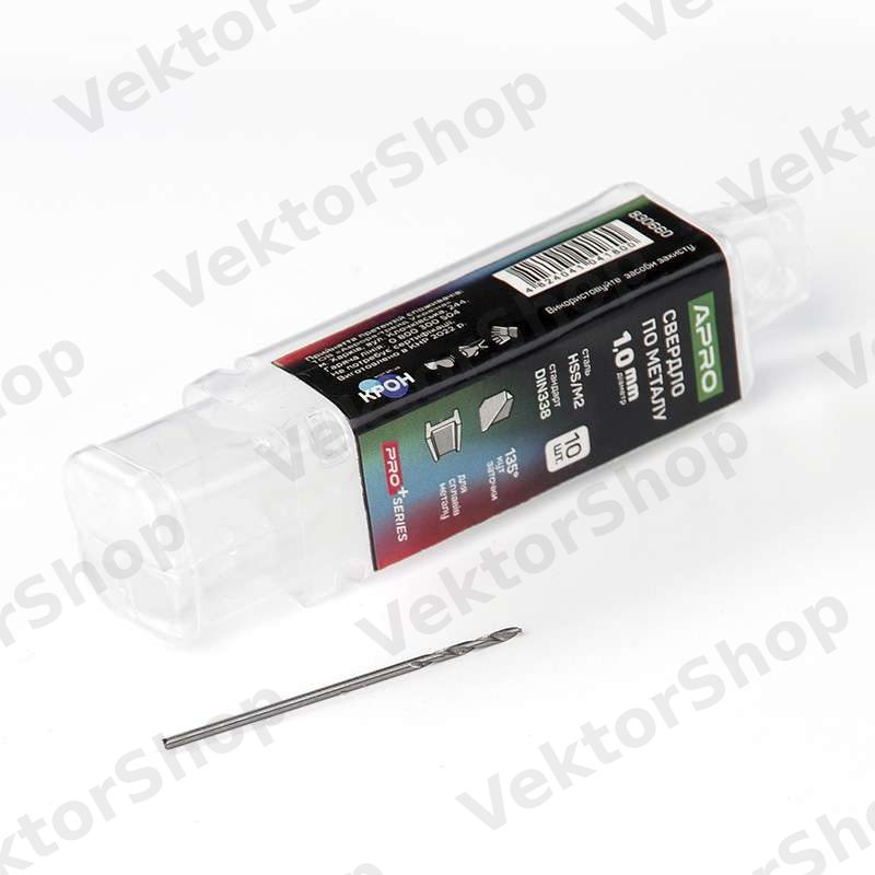 Сверло по металлу HSS/M2 (6542) Ø1,0мм (тубус, кратно 10шт) PRO APRO — фото 2
