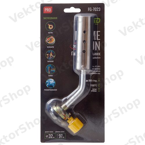 Горелка газовая Alloid Pro FG-7023 с широким соплом 32 мм — фото 3