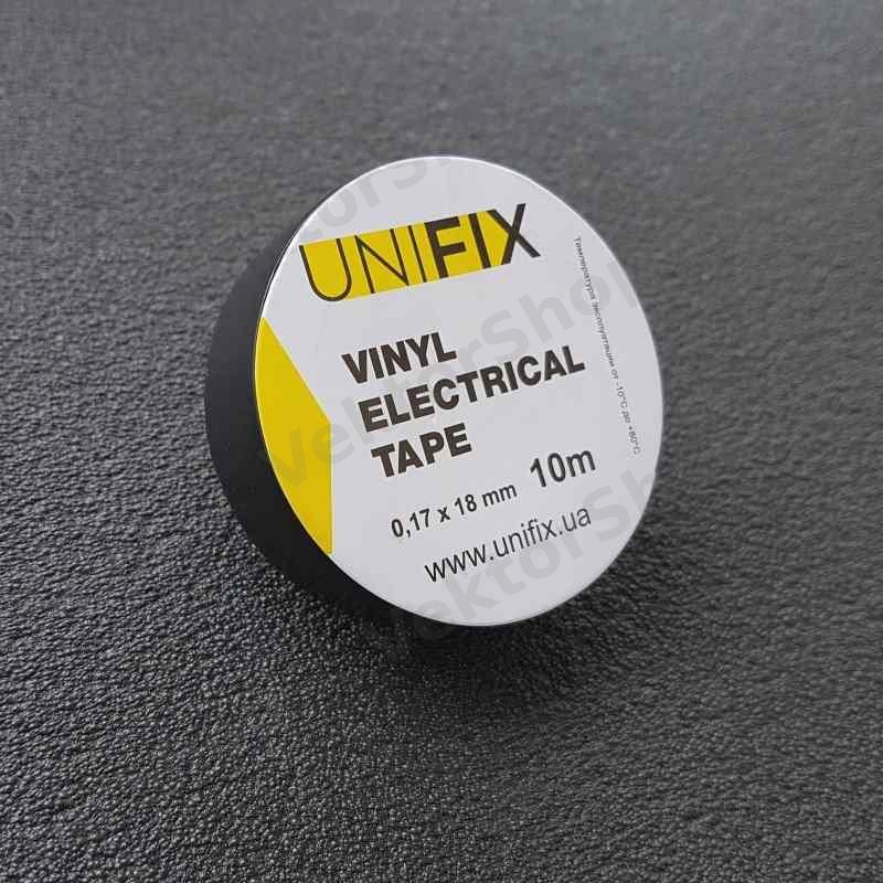 Ізострічка ПВХ чорна 17 мм х 20 м товщина 0,17 мм UNIFIX — фото 2