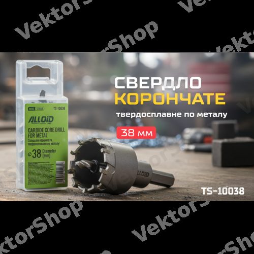 Сверло корончатое твердосплавное по металлу 38мм Alloid Base — фото 3