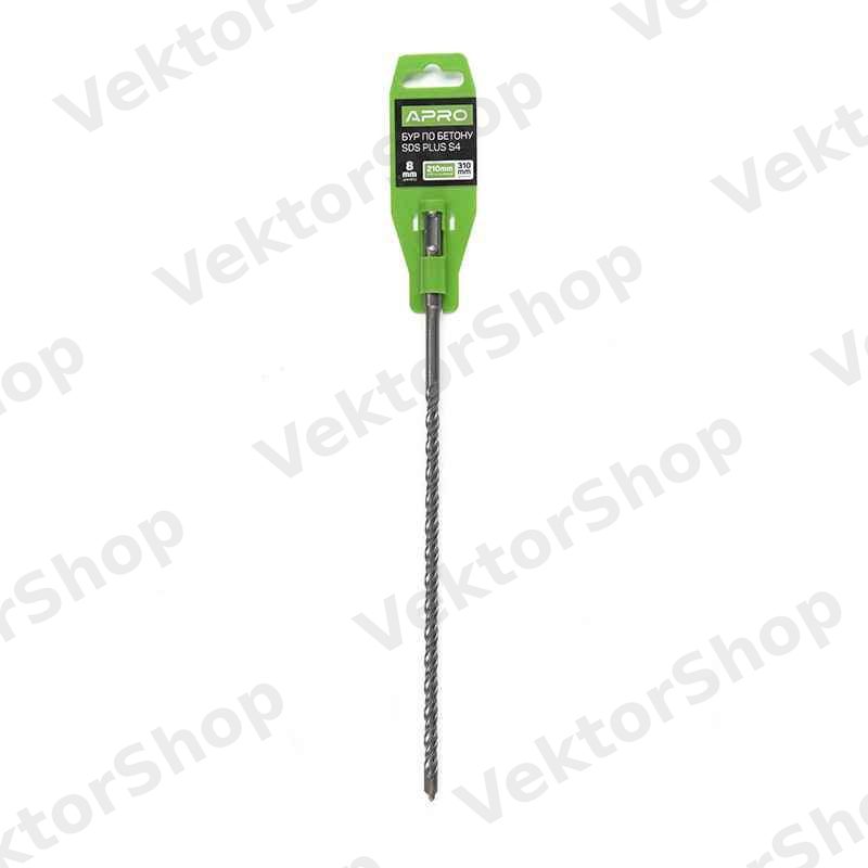 Бур із бетону SDS PLUS S4 8x310мм APRO — фото 6