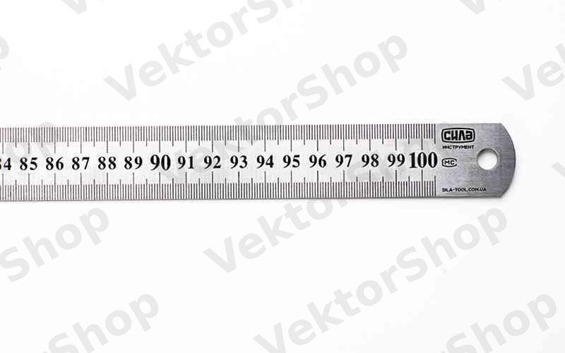 Линейка из нержавеющей стали 1000мм х 0,7мм Стандарт СИЛА — фото 2