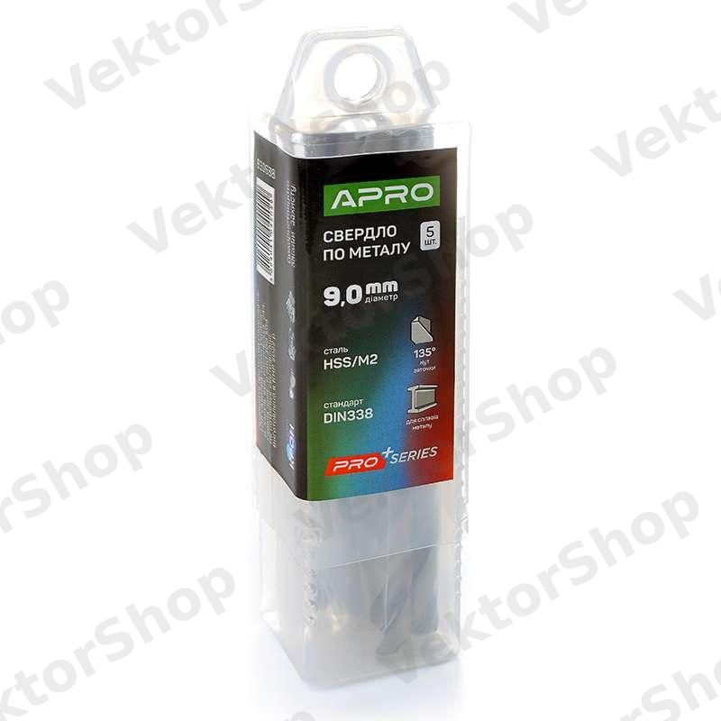 Свердло по металу HSS/M2 (6542) Ø9,0мм (тубус, кратно 5шт) PRO APRO — фото 5