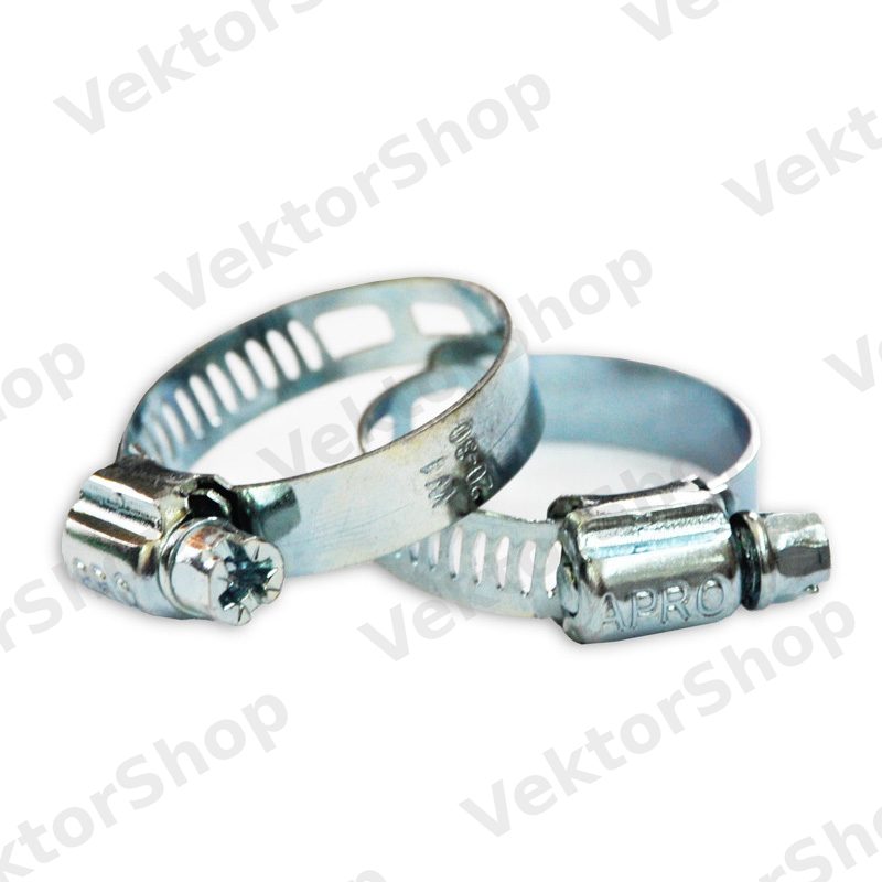 Хомут червячний оцинкованний W1 28-48мм (пач 50шт) APRO — фото 5