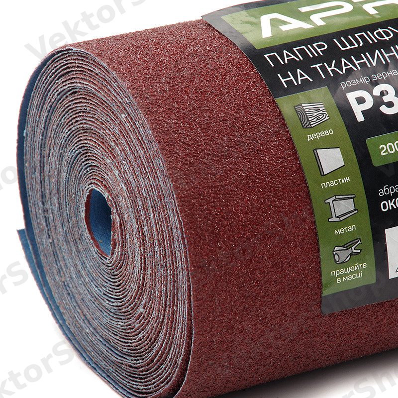 Бумага шлифовальная P36 рулон 200мм*10м (тканевая основа) APRO — фото 3