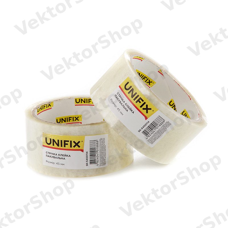 Стрічка клейка пакувальна 38мкм 45мм 100 SK-5400114 UNIFIX — фото 2