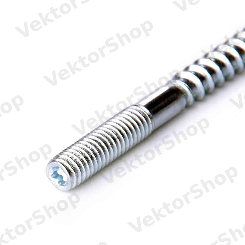 Гвинт-шуруп М8x60мм. (шпилька дворізьбова) TORX (пач. 50 шт.) APRO — фото 8