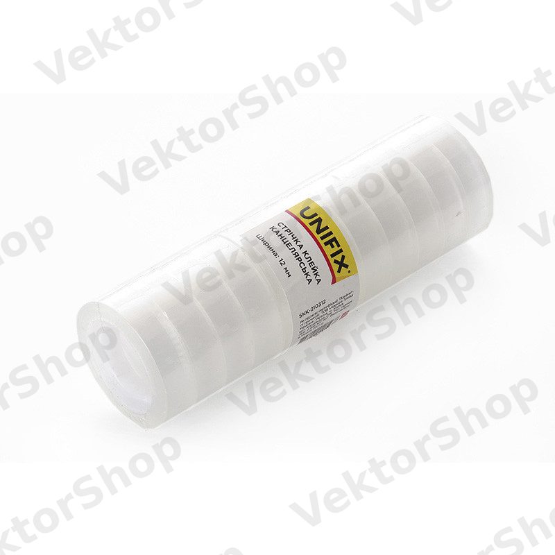 Стрічка клейка канцелярська SKK-210312-30 (12шт) UNIFIX — фото 1