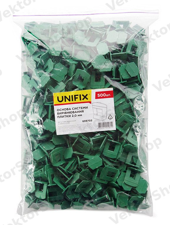 Основа системи вирівнювання плитки 2,0мм (пач. 500шт.) UNIFIX — фото 2