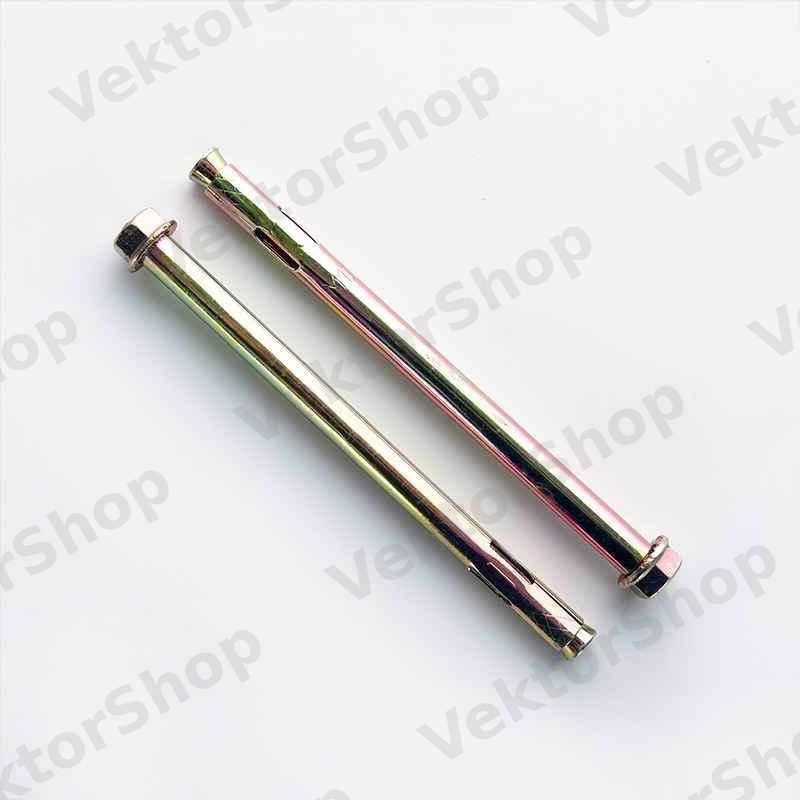 Анкер с кожухом и гайкой М12/16*150 цинк желтый (пач 5шт) APRO