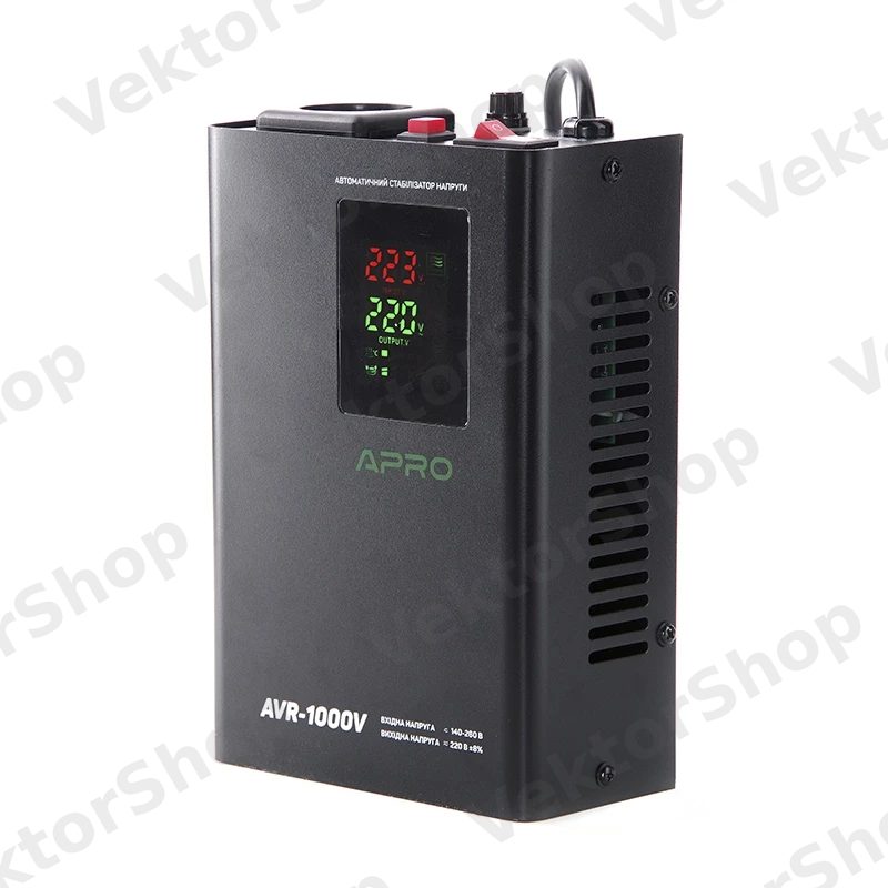 Стабилизатор напряжения релейный AVR-1000V (подвесной) APRO — фото 2