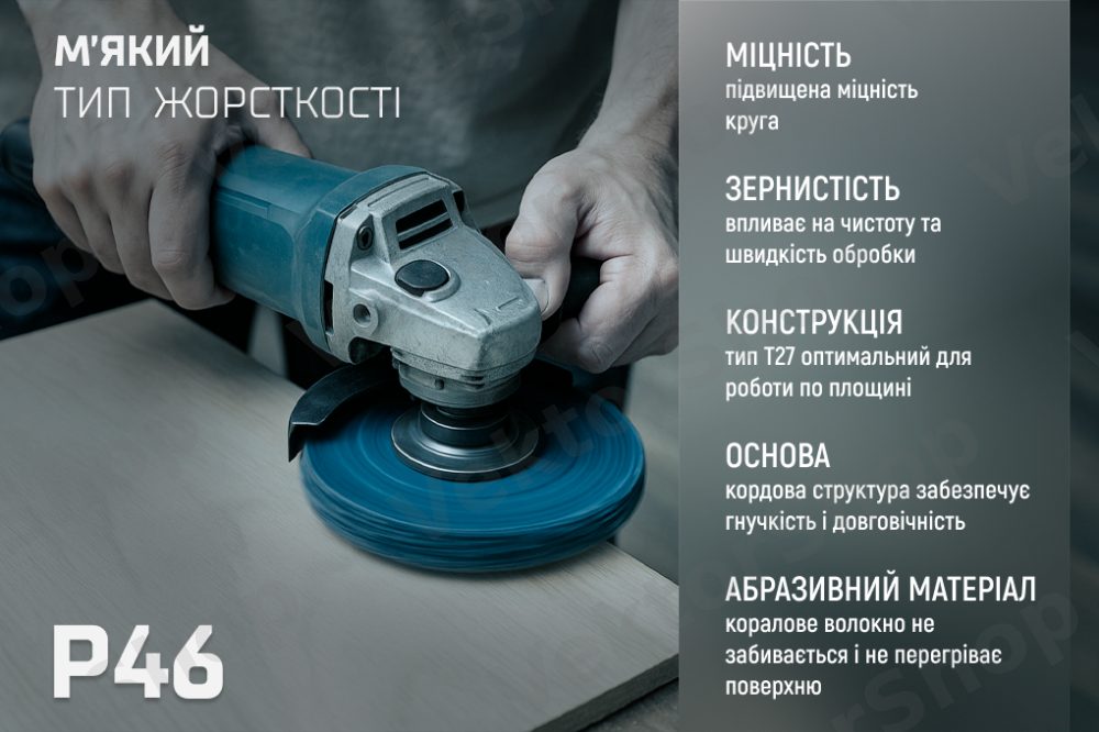 Круг зачистной "коралл" мягкий 125мм х 22,2мм (черный) Alloid — фото 8