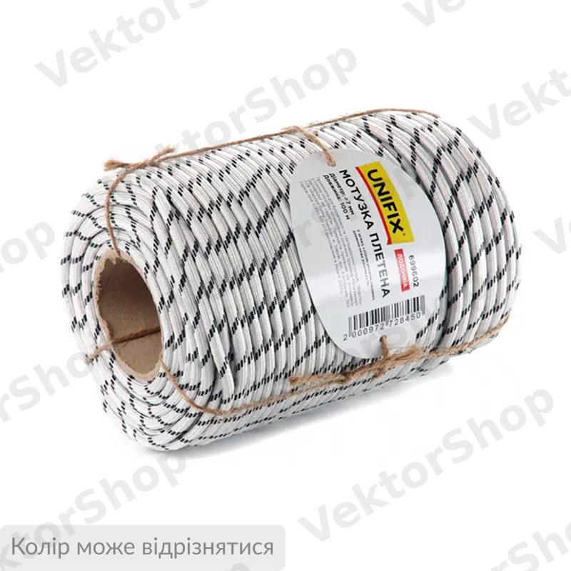 Веревка плетеная лодочная 7мм, 100м UNIFIX — фото 2