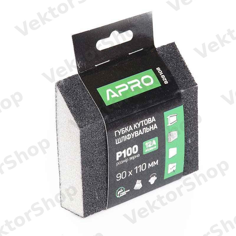 Губка шліфувальна APRO чотирьохстороння кутова P100 — фото 5