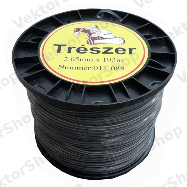 Леска мотокосы TRÉSZER 3,3мм 416м квадрат армированная