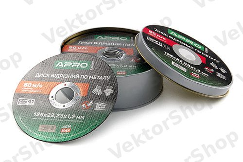 Диск відрізний по металу ПРОФІ 125х1.2 мм (зелений) в кейсі (25 шт в кейсі) — фото 2