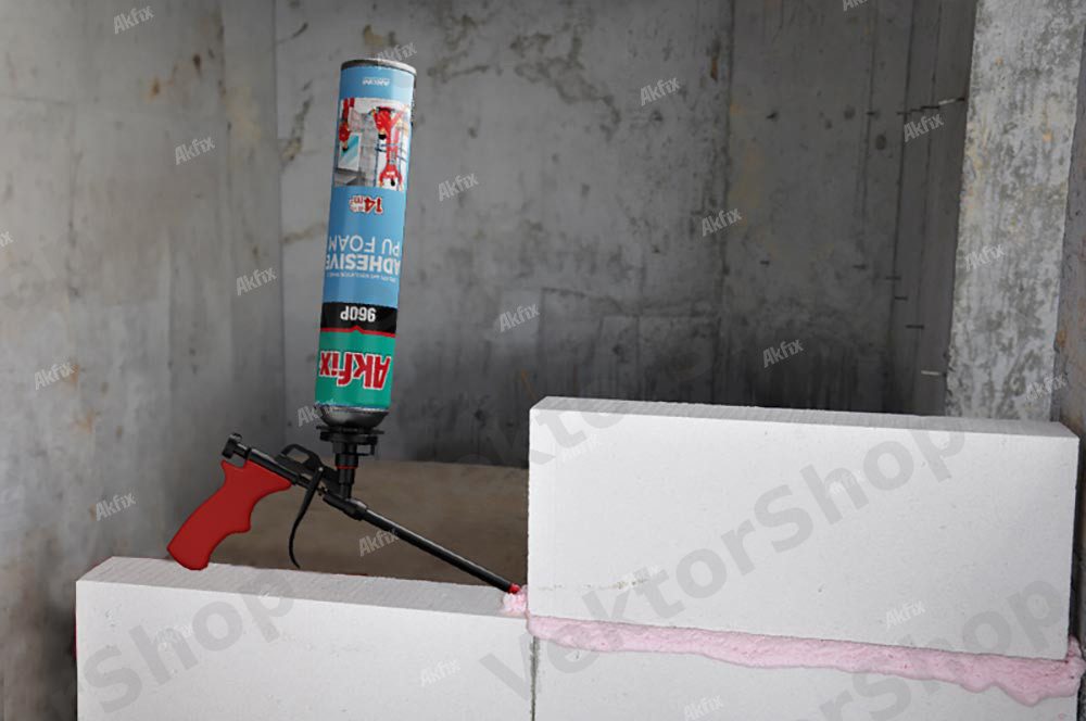Пена-клей профессиональная Akfix 960 MANTOLAMA 800мол / 850гр ((960P) (12 шт) — фото 4