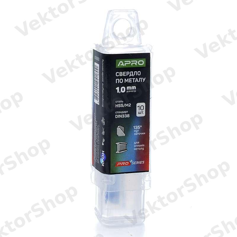 Сверло по металлу HSS/M2 (6542) Ø1,0мм (тубус, кратно 10шт) PRO APRO — фото 6