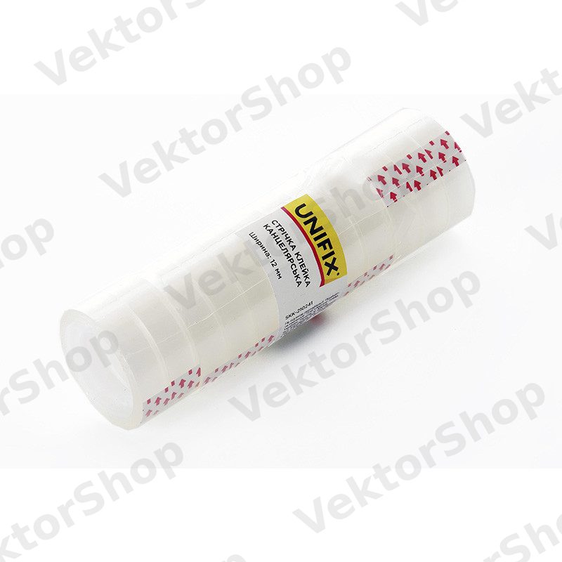 Стрічка клейка канцелярська SKK-210241-20 (12шт) UNIFIX — фото 1