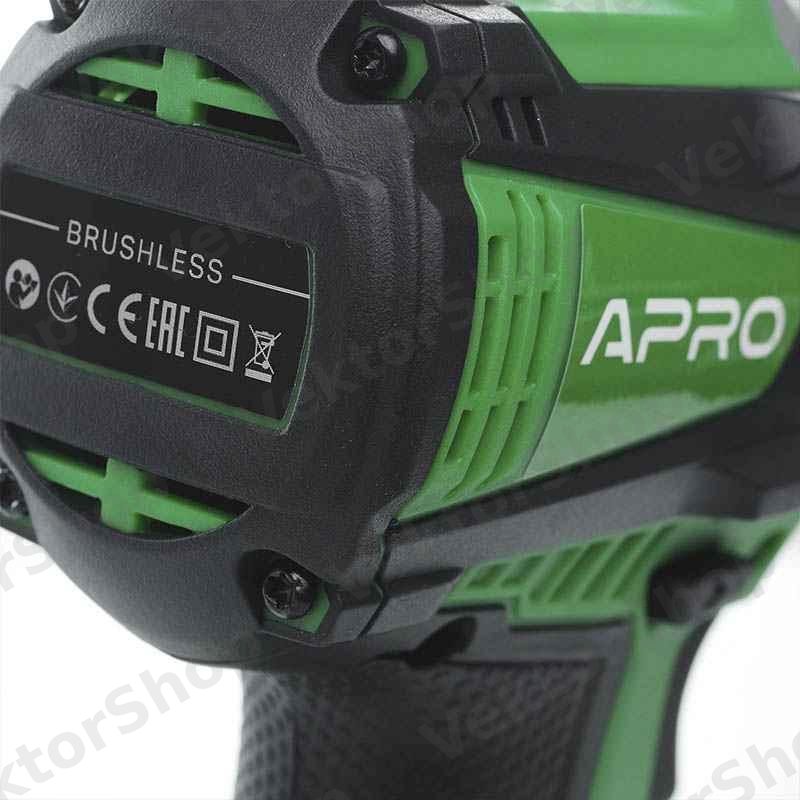 Дриль-шуруповерт безщіточний APRO 20В, 2А, 20DB, 2 АКБ, ЗУ, кейс — фото 8