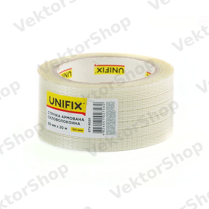 Лента клейкая стекловолоконная 50мм*20м UNIFIX — фото 2
