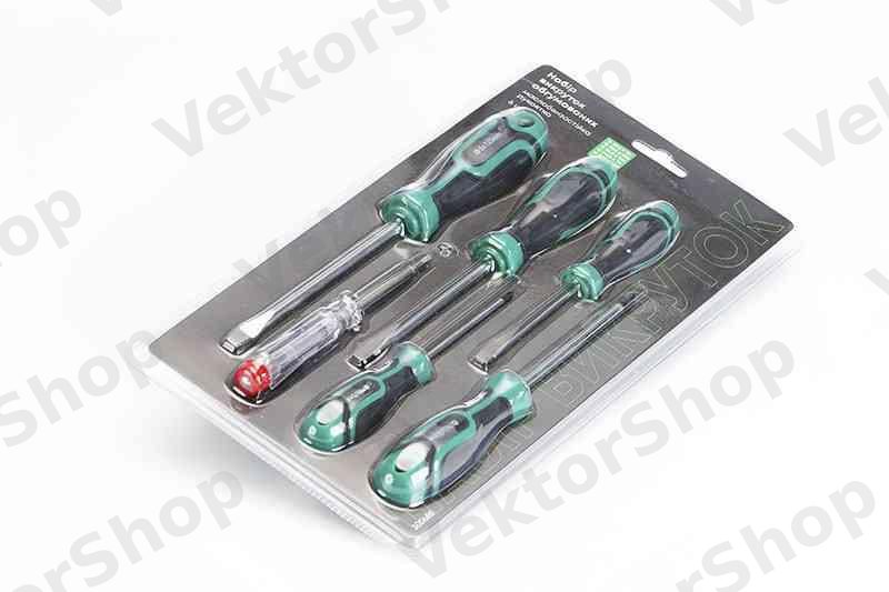 Набір викруток обгумованих SL3x75, SL5x100, SL6x125, PH0x75, PH1x100 (6шт) Стандарт СИЛА — фото 2