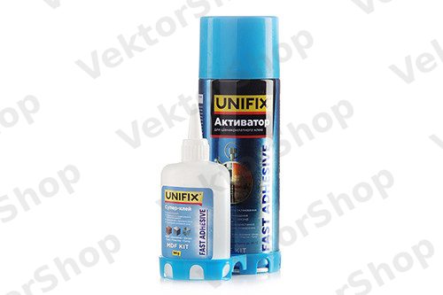 Клей для дерева і МДФ з активатором 500мл + 125г UNIFIX