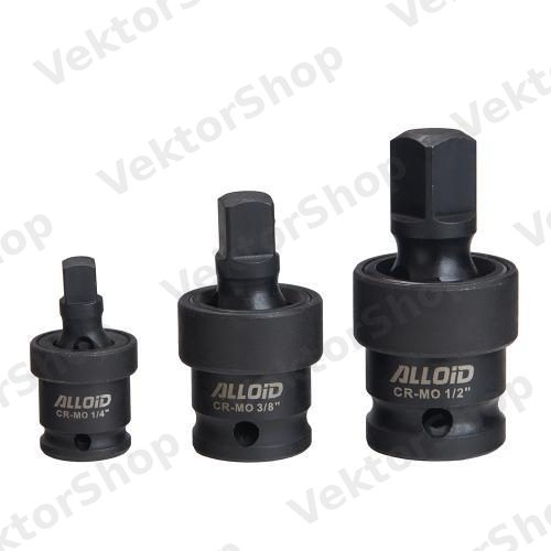 Набор ударн карданов 1/4". 1/2". 3/8" Alloid — фото 3