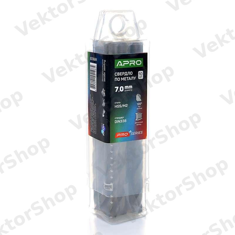 Свердло по металу HSS/M2 (6542) Ø7,0мм (тубус, кратно 10шт) PRO APRO — фото 5
