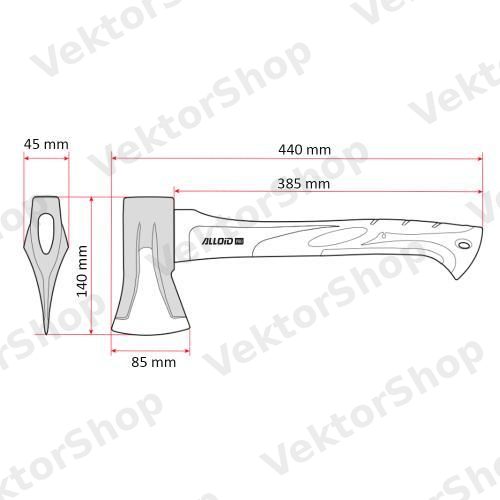 Топор-колун, ручка из дерева 1000г (SW-191000) Alloid — фото 3