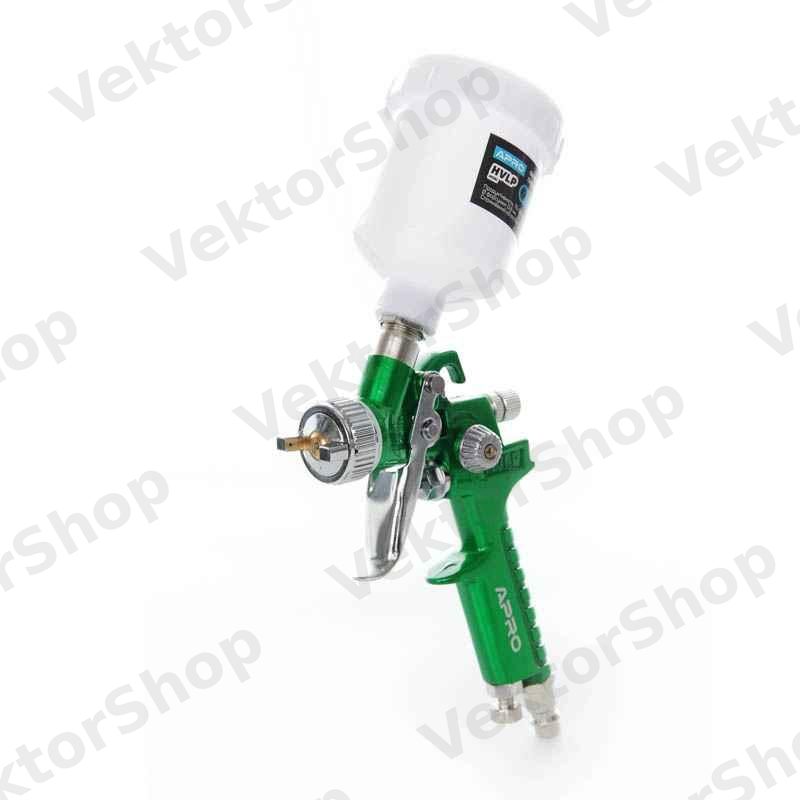 Краскораспилитель HVLP-Mini Ø0,8мм в/б пласт. 100мл APRO — фото 1