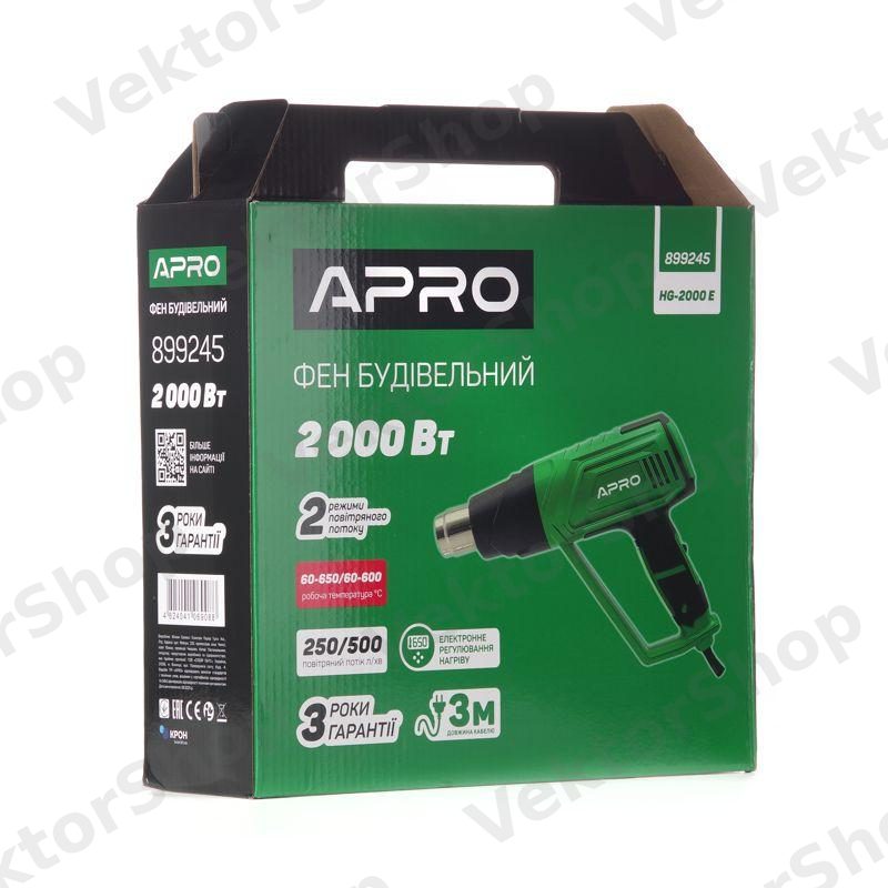 Фен будівельний HG-2000 E APRO — фото 7
