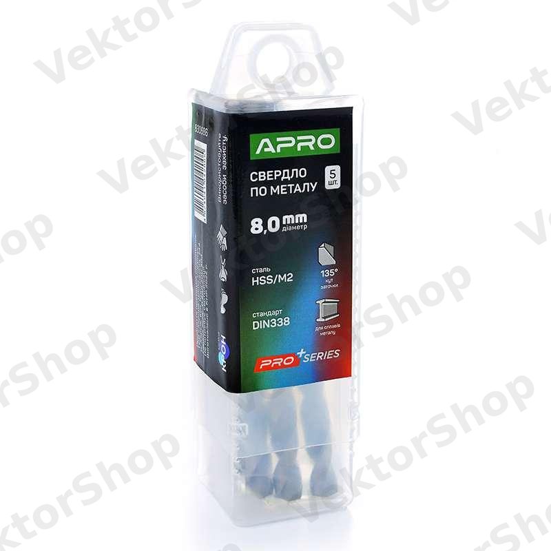 Сверло по металлу HSS/M2 (6542) Ø8,0мм (тубус, кратно 5шт) PRO APRO — фото 5