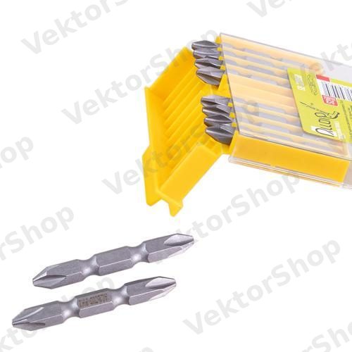 Набір біт магнітних двосторонніх для шуруповерта PH2 50мм, S2 (10шт) Alloid — фото 4