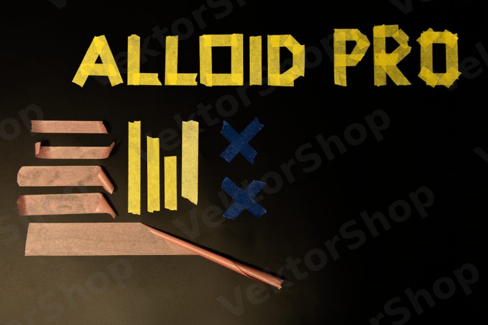 Стрічка малярська фасадна синя 18мм х 20м, 140мкм Alloid Pro — фото 6